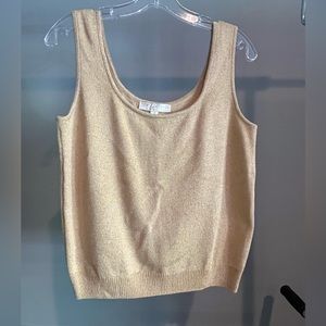 St Johns crop knit tank.  Size medium.  Gold with some sparkle.